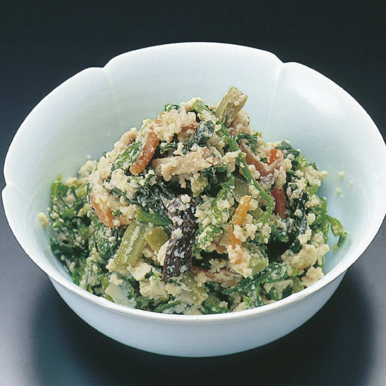 京風春の白和え 500g X1袋【2袋以上でお願いします】菜の花 山くらげ 小鉢 弁当 和え物 バイキング