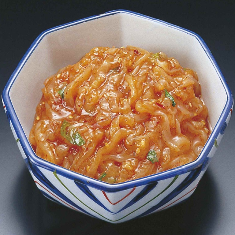 国産 帆立ひもチャンジャ風味 500ｇ X1ボール【2ボール以上でお願いします】コリコリ ぴり辛 小鉢 おせち