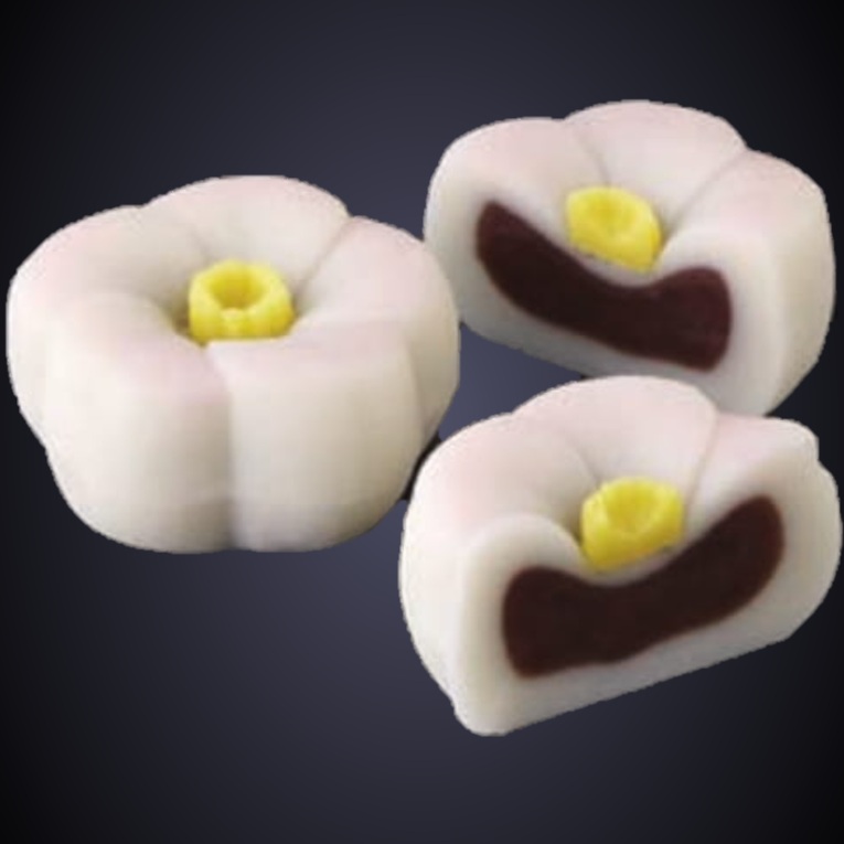 上生菓子 椿 6個 240g X1パック【4パック以上でお願いします】和菓子 祝儀 お茶菓子 つばき