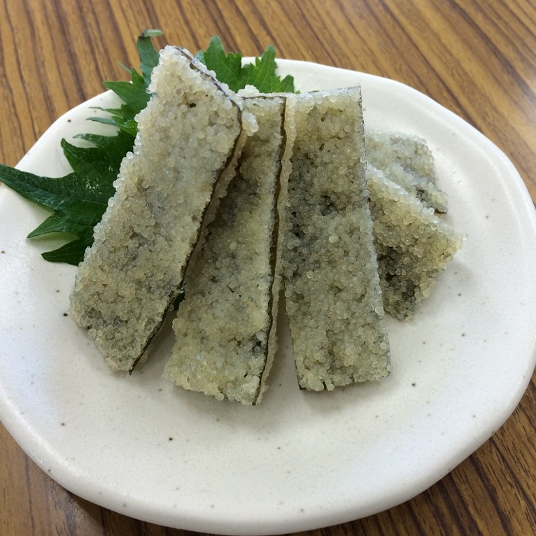 塩水子持昆布短冊 [緑（厚）] 70ｘ23ｘ5mm 16枚 200ｇ X1ボール 寿司ネタ 小鉢 おせち 数の子