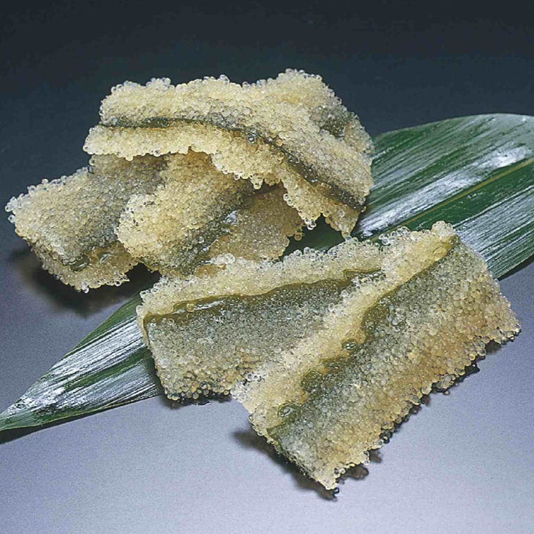 味付子持昆布スライス S（7-9ｇ/枚） 70ｘ25mm 20枚 160g X1パック 寿司ネタ 数の子