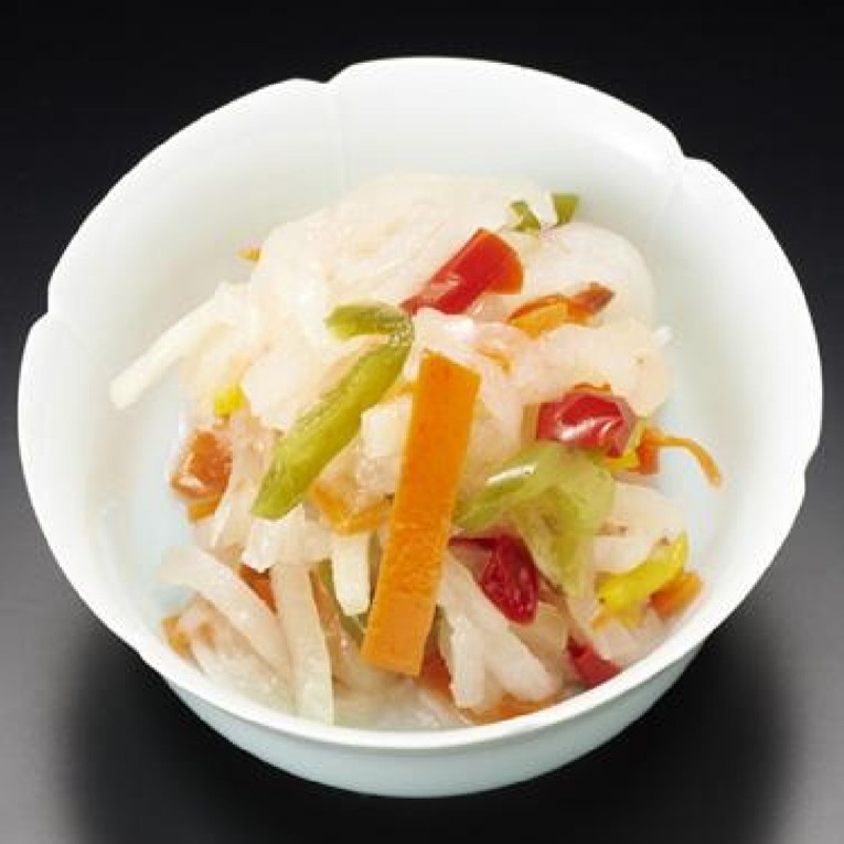 彩り野菜のパリパリマリネ 1kg X1袋【2袋以上でお願いします】小鉢 あしらい 刺身の褄