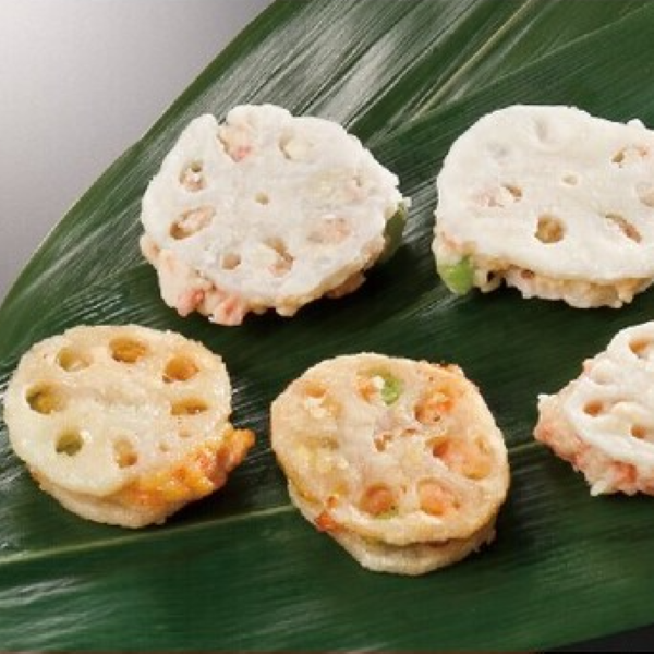 海鮮蓮根挟み揚げ 50個 1kg X1袋 れんこん イカすり身 揚物