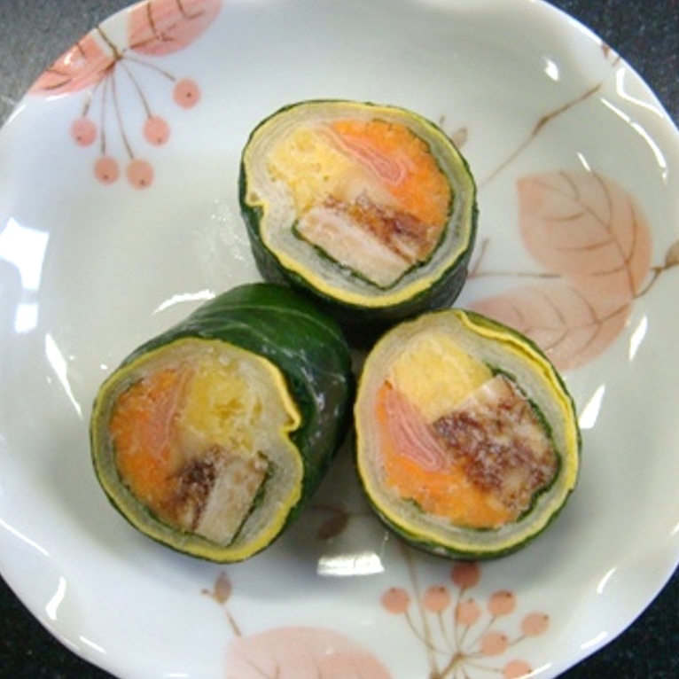 あなご青菜巻 560g（φ3ｘ18㎝ 4本）Ｘ1袋 前菜 八寸 酢の物 おせち 煮穴子