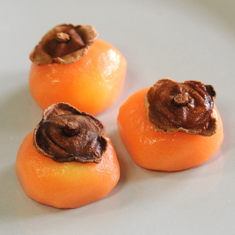 甘柿餅 24個 X1ボール【3ボール以上でお願いします】花餅 カスタード 和菓子 前菜 八寸 お茶請け お茶菓子